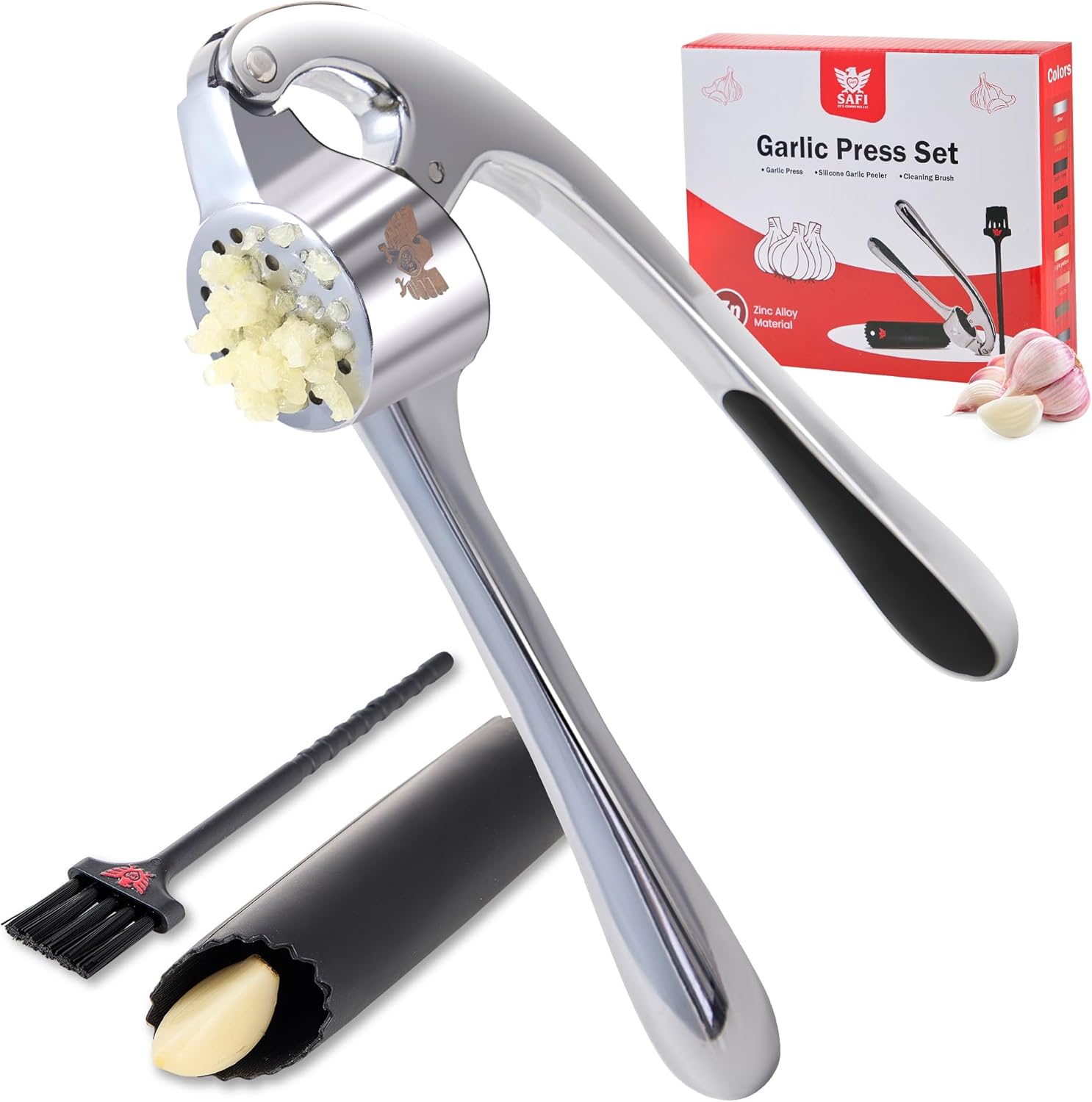 Kitchen Gadgets Images - Heavy-Duty Garlic Press Set - Zinc