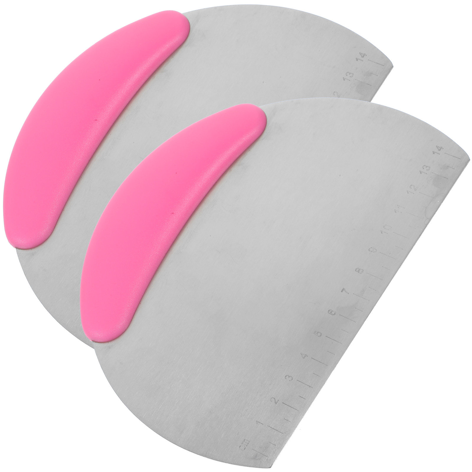 Silicone Spatula Set - 2Pcs Silicone Dough Scraper Set with
