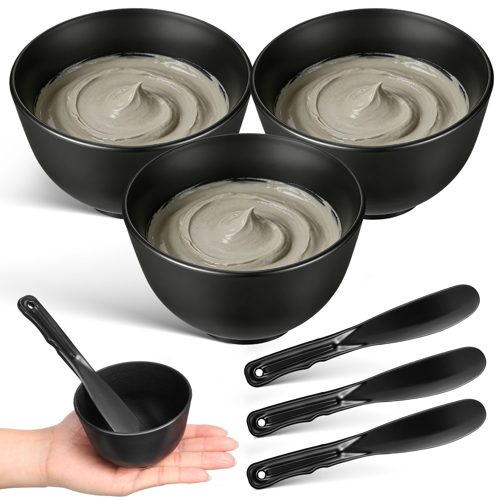 1Set Silicone Facial Mask Mixi - Silicone Spatula Set avis et prix