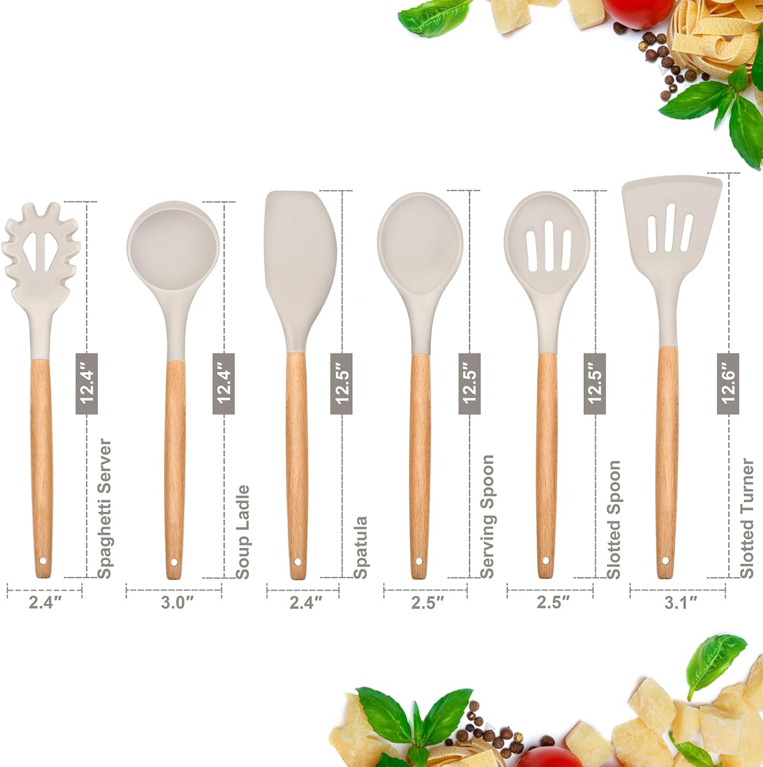 6-Piece Silicone Kitchen Utens - Silicone Spatula Set avis et prix