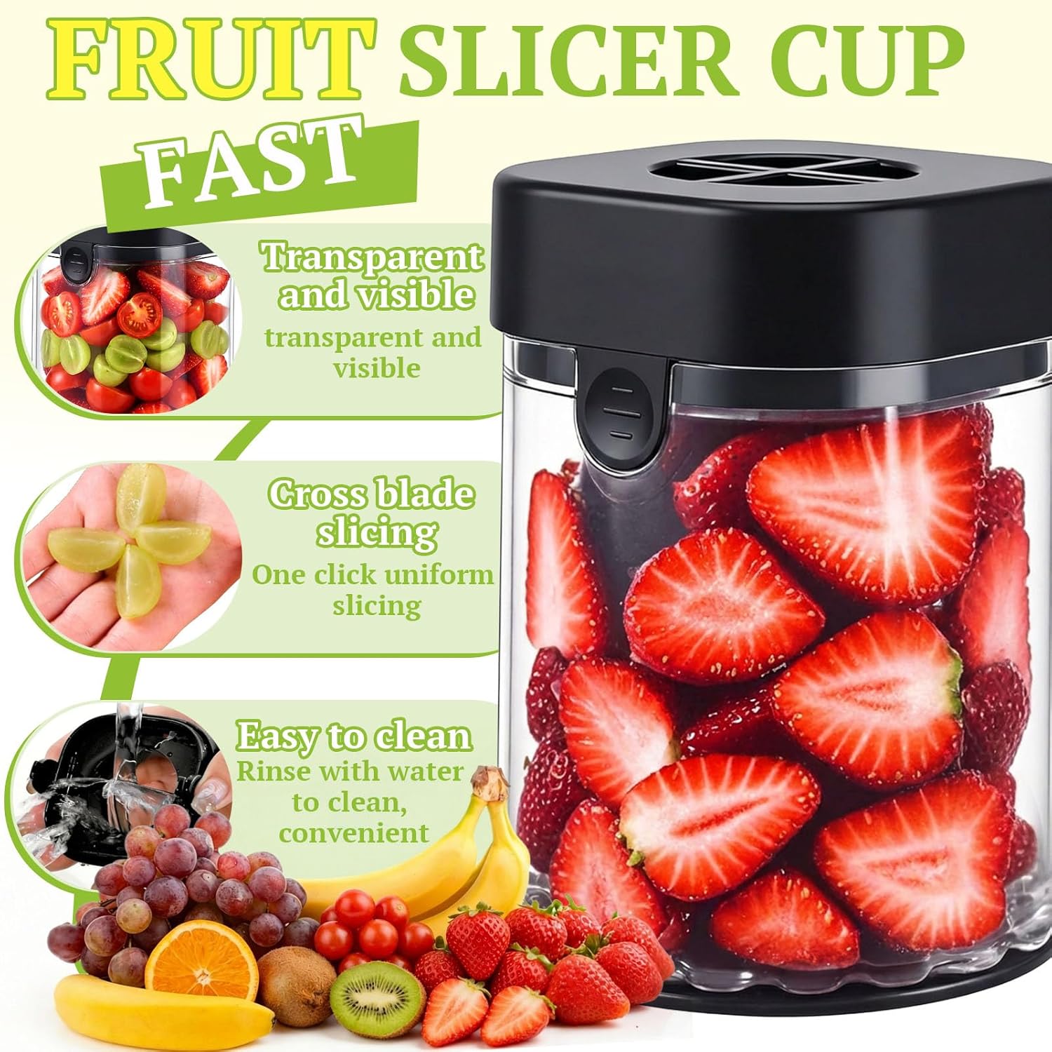 Fruit Slicer Cup, Strawberry S - Kitchen Gadgets Images avis et prix