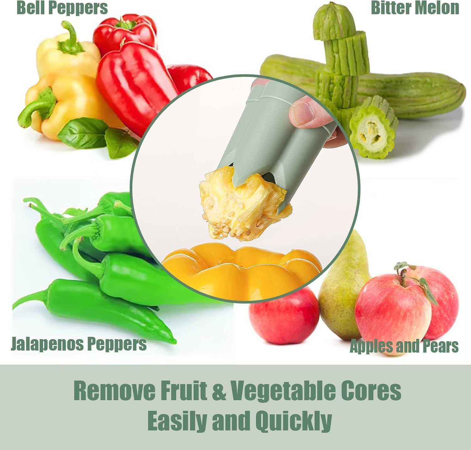 2-in-1 Bell Pepper Corer and S - Kitchen Gadgets Images avis et prix