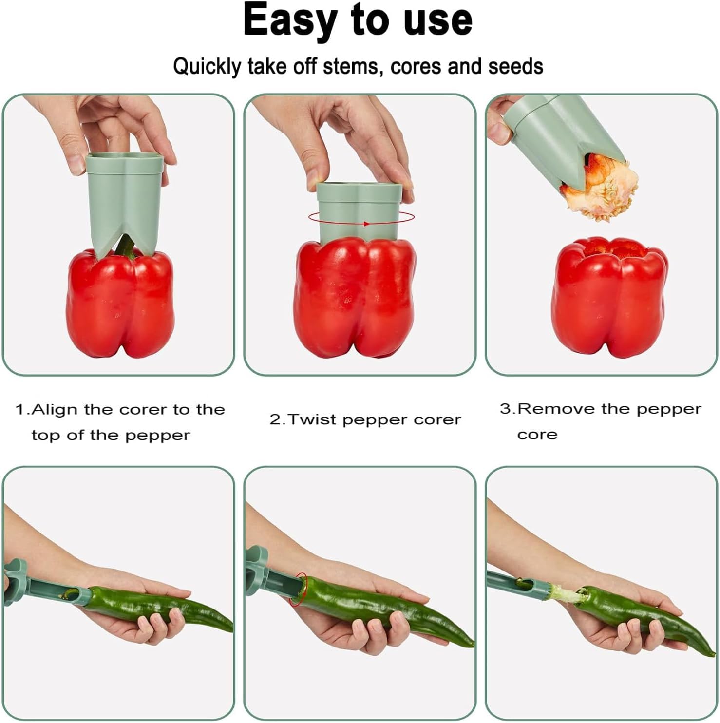 Bell Pepper Corer Tool with Se - Kitchen Gadgets Images avis et prix