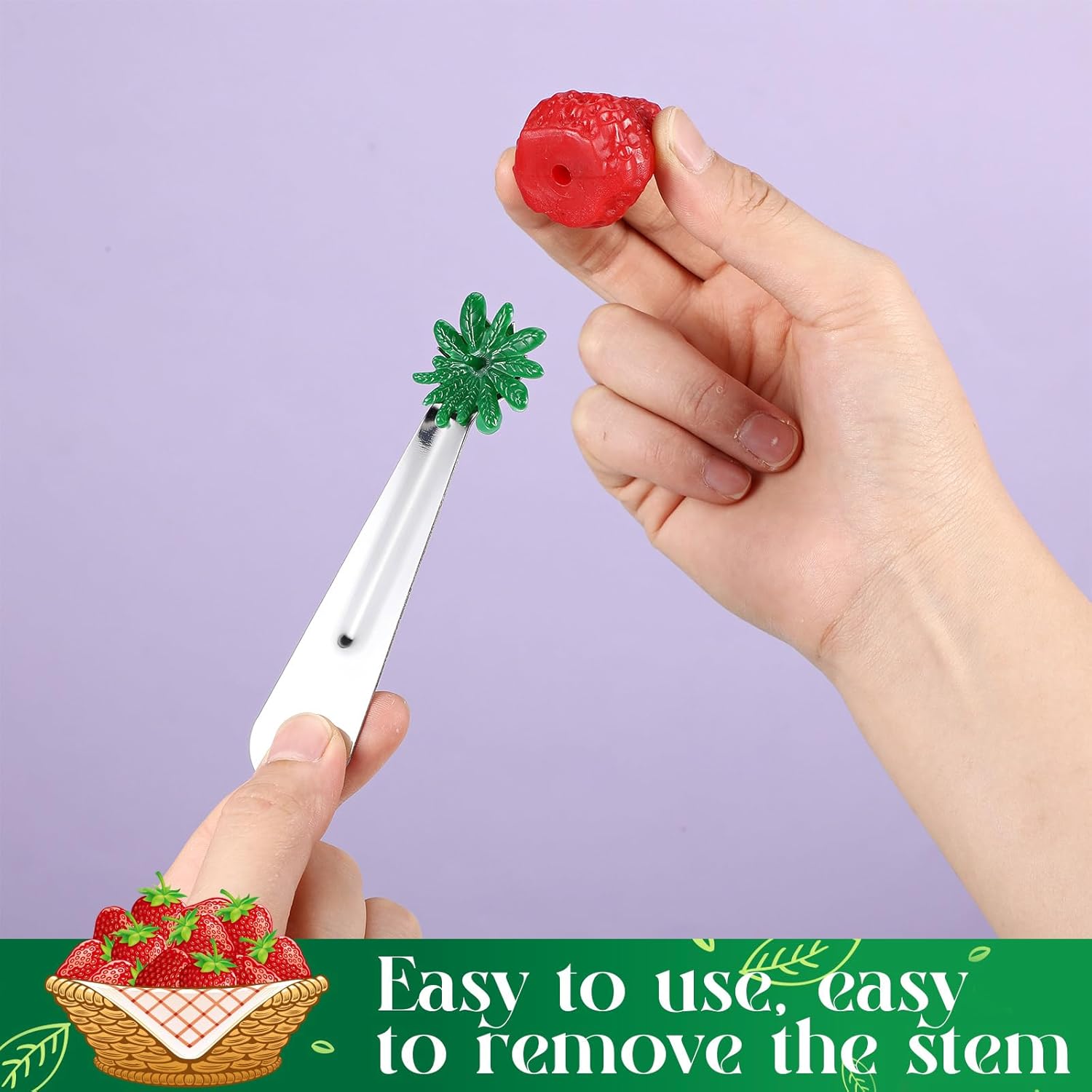 8 Pcs Stainless Steel Strawber - Kitchen Gadgets Images avis et prix