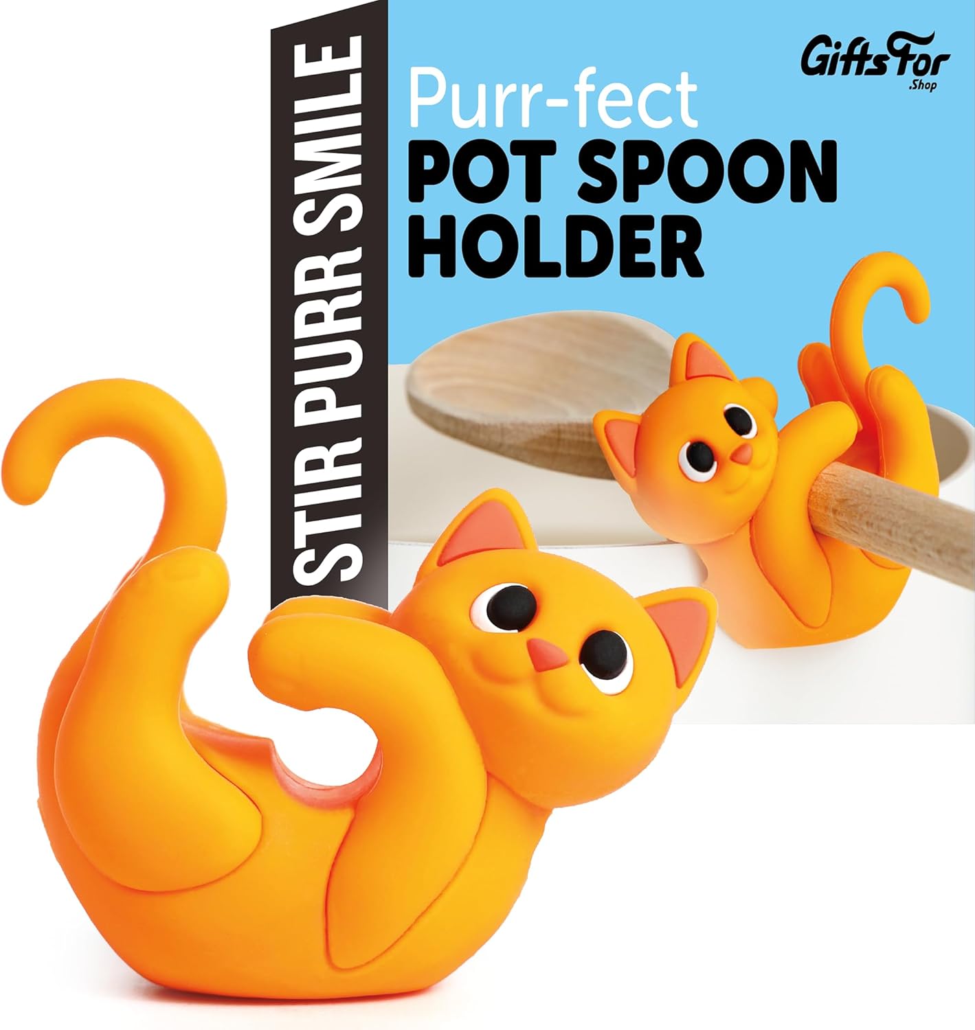 Orange Cat Silicone Spoon Rest - Kitchen Gadgets Images avis et prix