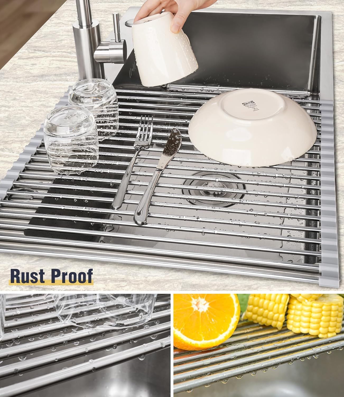 Roll Up Dish Drying Rack Over  - Kitchen Gadgets Images avis et prix